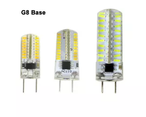 G8 G8.5 2W/3W/5W Led Bulb 64/80LED SMD 110~120V Silicone Lamp 6500K/2700K X - Picture 1 of 12