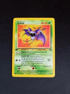 2000 Vintage WOTC Pokémon Fossil 1° Edizione Zubat #57/62 - NM/MT - Foto 1 di 2