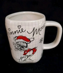 Disney Minnie Mouse Sketchbook Christmas Mug w/o Santa Hat Mickey Ears Topper - Picture 1 of 8
