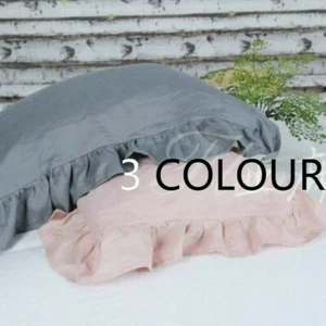 Funda de almohada 100 % lino puro funda de almohada lino francés orgánico natural liso - Imagen 1 de 14