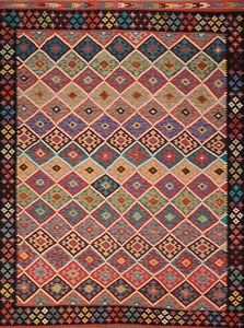 Stammes-Nomaden-inspirierte wendbare Kelim Kelim Teppiche 8 x 10 Fuß - Bild 1 von 14