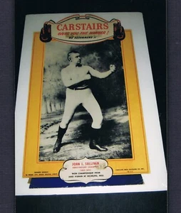 RARO pugile campione del mondo JOHN L SULLIVAN cavalletto posteriore stande boxe alto 20" - Foto 1 di 2