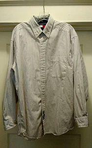 Tommy Hilfiger Striped Long Sleeve Shirt-Size Men's 16 1/2 34-34 - Picture 1 of 2