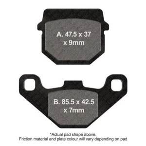 EBC Scooter Org Brake Pad Set Black (E327) Front Left for Hyosung SF 100 R 05-06 - Picture 1 of 1