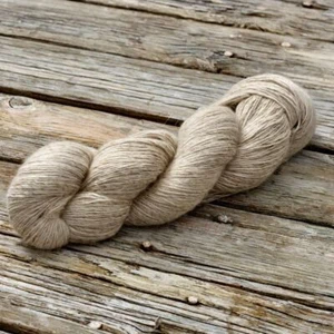 Undyed 4 Ply Organic Wool and Linen Knitting and Crochet Yarn - Picture 1 of 2