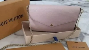 Louis Vuitton Pink Vernis Felicie Gold Hardware Bag Handbag Crossbody Box & COA - Picture 1 of 6
