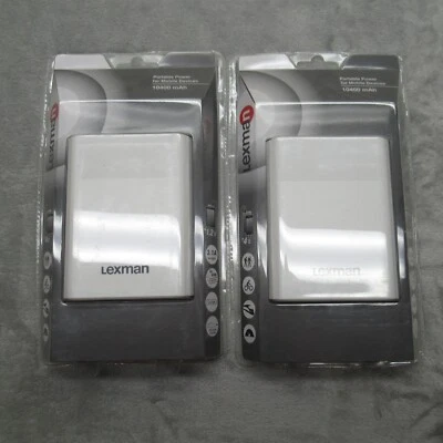 Banco de alimentación portátil Lexman 10400 mAh 3.1A salida cargador USB doble blanco LOTE DE 2 Foto 1 de 4