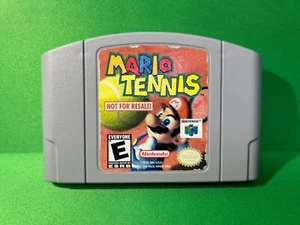 N64 Mario Tennis NFR Not For Resale Nintendo 64 Cartridge No Label Tear - Picture 1 of 2