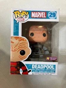 Funko Pop Marvel  Deadpool #29 Unmasked Gray X-Force Suit PX Previews - Picture 1 of 6