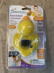 Thermomètre chambre et salle de bain Dreambaby canard jaune bébé jouet de bain sans BPA neuf dans son emballage