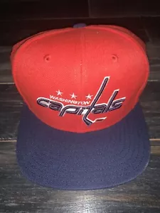 Men’s Washington Capitals NHL Hockey Red & Navy Reebok Snapback Hat Cap NWT - Picture 1 of 5