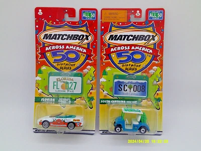 MATCHBOX ACROSS AMERICA 50 Birthday Series-Florida & South Carolina -No Barcodes - Image 1 of 4