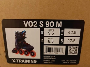 K2 Unisex, Damen, Herren Inline Skates VO2 S 90 Pro Black/Blue/Orange - 42,5 NEU - Bild 1 von 5