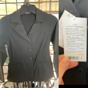 *Nuevo con etiquetas* Kerrits Niño Competidor Koat Negro Grande - Abrigo de exhibición de equitación - Imagen 1 de 1