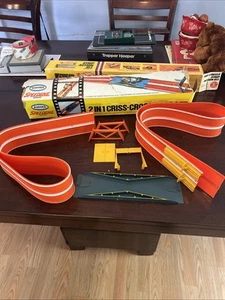 Vintage Aurora Speedline track 1968 ORANGE Double 2 Lane Track Redline Era EXl. - Photo 1 sur 7