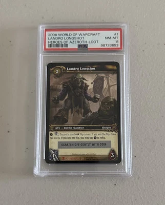 World Of Warcraft TCG Landro Longshot Loot Card PSA 8 Graded - Image 1 of 2