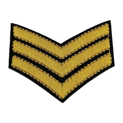 Military Sergeant Stripes Patch - Embroidered Iron On Patches - Image 1 of 3