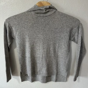 NAADAM Wool Cashmere High Low High Neck Hoodie Heather Gray Women’s Size Small - Bild 1 von 5