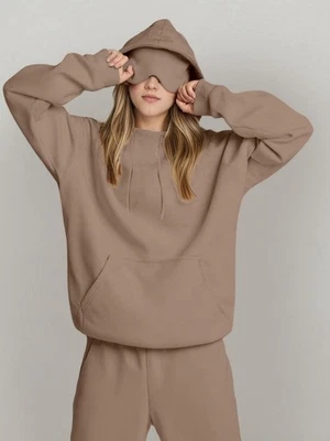 Sudadera con Capucha de Viaje Unisex Máscara de Ojos Incorporada Bolsillo Oculto Suave Toda Temporada Sudadera Foto 1 de 4