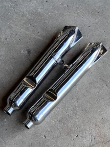 Overlander Equipment - BMW R51-2 Stainless Steel Mufflers NOS PAIR - Picture 1 of 5