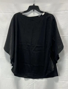 Chico's Women Black Poncho Blouse Size S/M - Picture 1 of 4