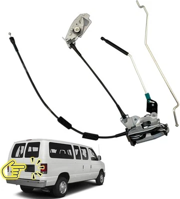 Conjunto pestillo puerta con cable y varilla compatible para Ford E150 E250 trasero derecho  Foto 1 de 4