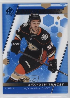 2022 SP Authentic Future Watch Limited Blue /399 Brayden Tracey #110 Rookie RC - Image 1 of 2