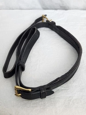 Correa de repuesto vintage de cuero negro Dooney and Bourke de latón de colección Foto 1 de 4