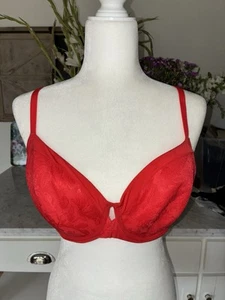 Soma Bra 38D Lightest Lift Modern Coverage Underwire Red Print with Floral - Picture 1 of 7