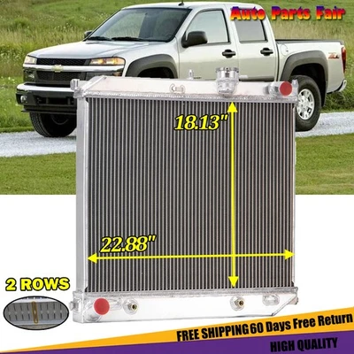 Radiador de 2 filas apto para Chevy Colorado GMC Canyon Isuzu i-350 i-290 i-280 i-370 04-12 Foto 1 de 4