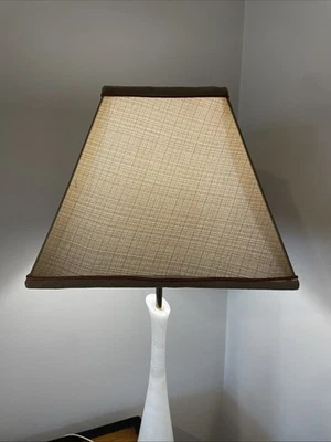 Abajur quadrado bronzeado 11x14” tecido duplo abajur acabamento marrom - Imagem 1 de 4