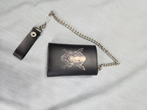 SELTENE schwarze Halo 3 dreifach faltbare Geldbörse mit Kette - Bild 1 von 4