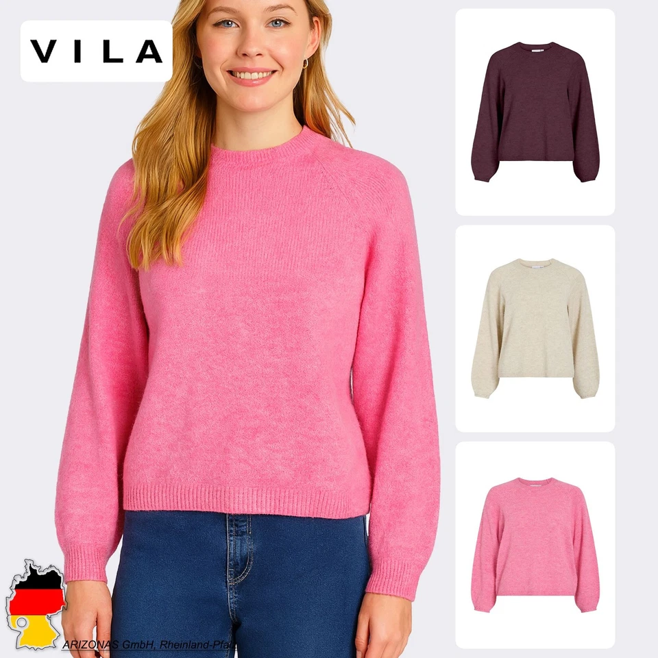 VILA Jersey cuello redondo mangas largas tejido suave. - Imagen 1 de 1
