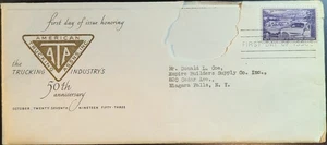 Letter & Envelope with American Trucking Assoc First Day Cancellation, 1953 - Picture 1 of 3