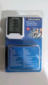 New Bikemate Bicycle Computer Black Speedometer Tripmeter Odometer Trip Time - Picture 1 of 2