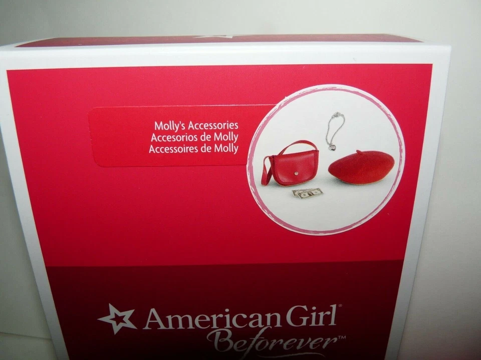 American Girl Doll Molly's Beforever Meet Accessories NEW!! Purse Necklace Beret - Image 1 of 1