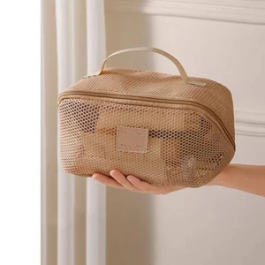 Large Capacity Makeup Storage Bag Hollow Women Multifunctional Mesh Tote - Picture 1 of 18