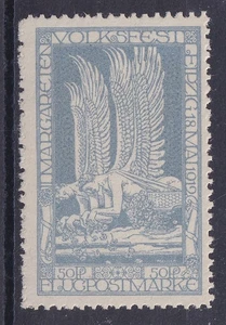 76232) Halbamtliche Flugmarke Mi.-Nr. 4 Margareten-Volksfest Leipzig 1919 * - Bild 1 von 2