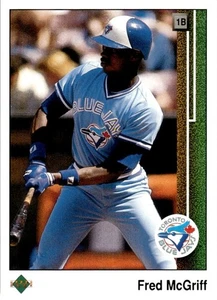 1989 Upper Deck MLB Baseball Card Fred McGriff Toronto Blue Jays #572 - Picture 1 of 2