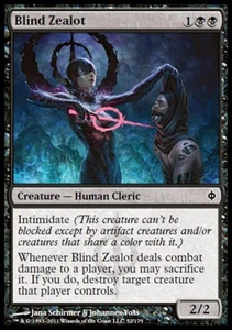Blind Zealot -Foil Medium Play MTG New Phyrexia - Picture 1 of 1