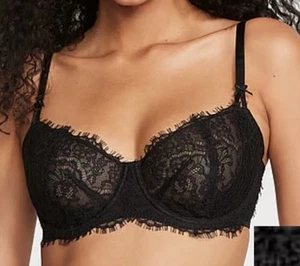 Reggiseno balconcino sfoderato Victoria’s Secret DREAM ANGELS nero pizzo 36G nuovo con etichette - Foto 1 di 4