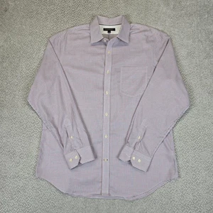 Banana Republic rot Mikro Karo bügelfrei Baumwolle Anzughemd Herren Größe Large - Bild 1 von 10