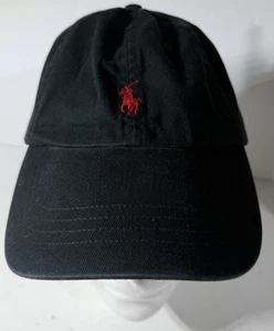 Polo Ralph Lauren Hat Cap Black Pony Strapback Ball Cap Classic - Picture 1 of 8