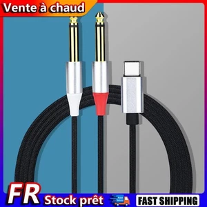 USB C To 6.35mm Cable Y Splitter Adapter Cable for Tablet Laptop Phone Amplifier - Photo 1/21