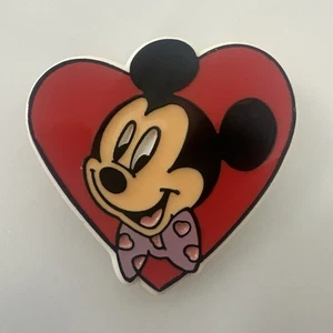 Spilla bavero cuore Topolino Disney San Valentino plastica Gibson saluto vintage - Foto 1 di 2