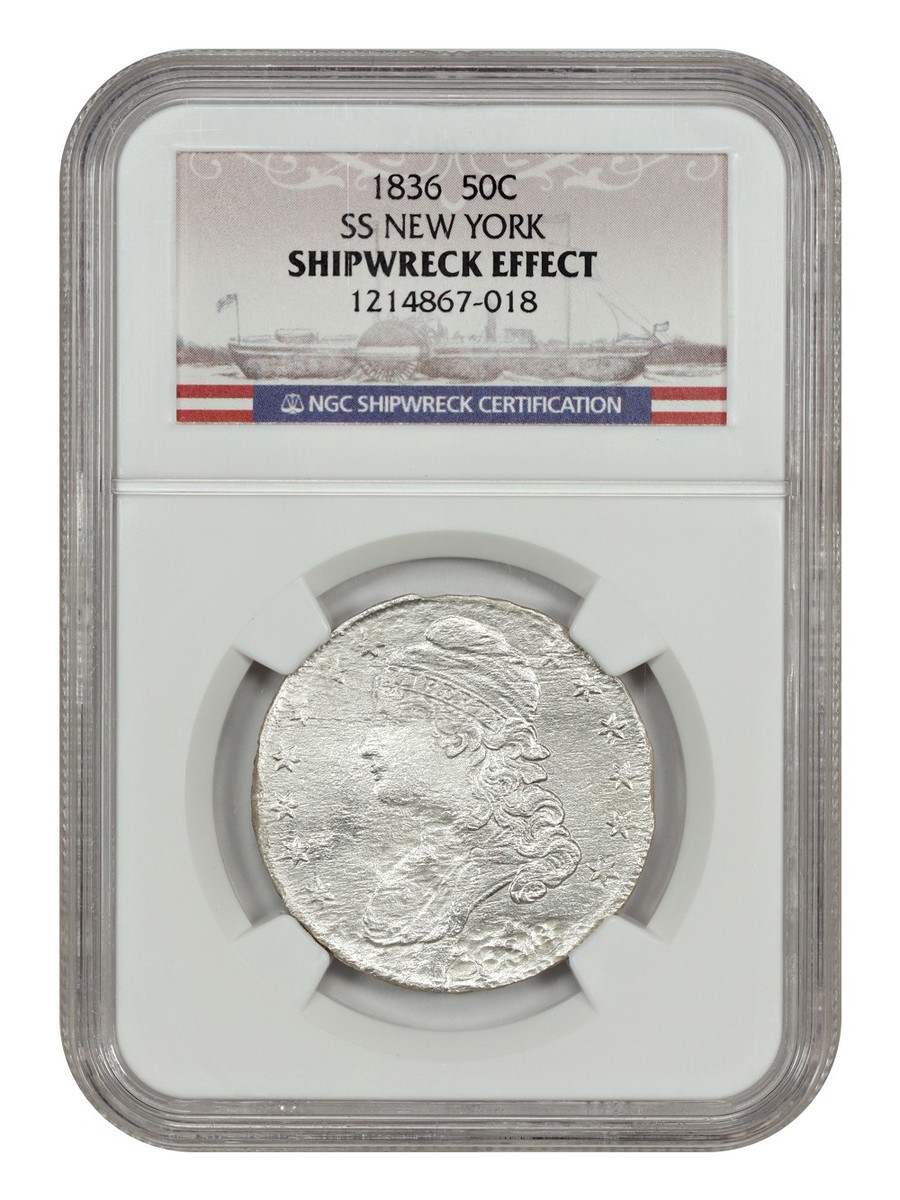 アメリカ1836年 50Cents 銀貨 キャップバスト 1809-1836 50