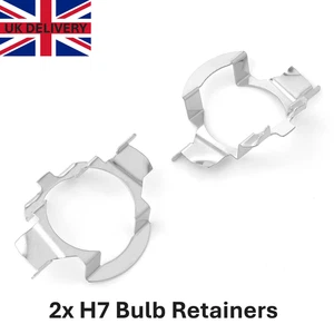 2pcs H7 LED Kit Headlights Bulbs Base Holders Adapters Retainer Fit BMW Audi VW - Picture 1 of 1