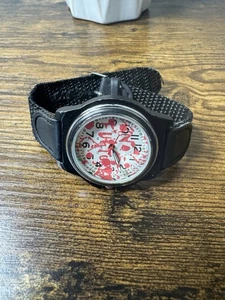Custom Mod handbemalte "No Future" Blood Splatter Style Uhr neue Batterie - Bild 1 von 6