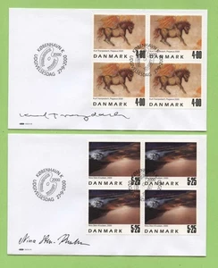 Denmark 2000 Paintings blocks set First Day Covers - Picture 1 of 1