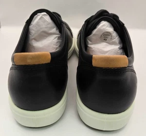Ecco Women's Soft 7 Leather Sneaker-Black 7-7.5US - Picture 1 of 5